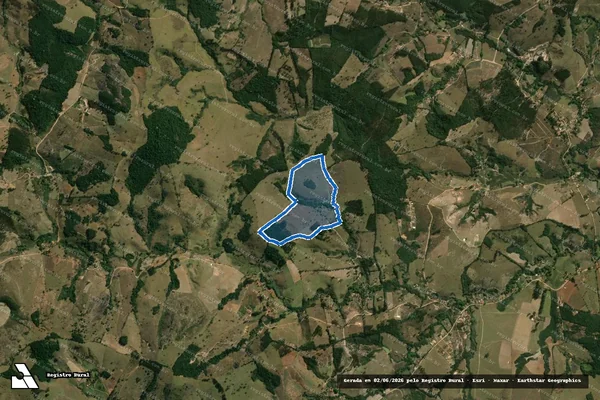 Imagem de satélite de PEDRA NEGRA E CAMPESTRE - Gleba 01 em Entre Rios de Minas - MG