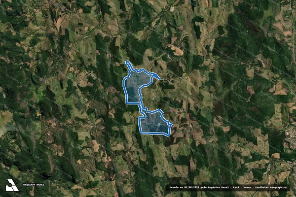 Imagem de satélite de Fazenda Taquarassu - Gleba 03 em Ibiraçu - ES