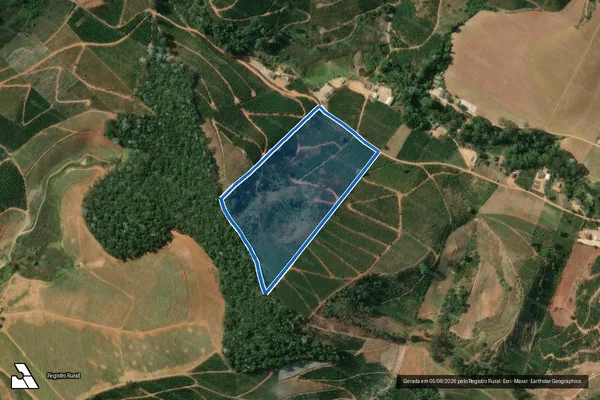 Imagem de satélite de FAZENDA RIBEIRÃO DO JORGE - PARCELA 02 em Fervedouro - MG