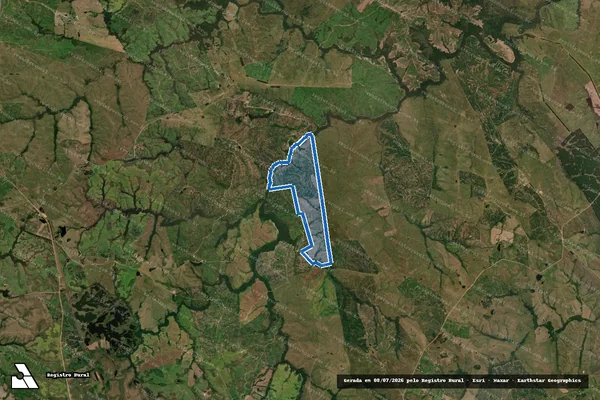 Imagem de satélite de Tesouro de Santa Mercedes 01 em Bagé - RS