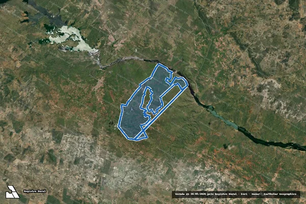 Imagem de satélite de P.A. COMPLEXO JACARÉ CURITUBA em Canindé de São Francisco - SE