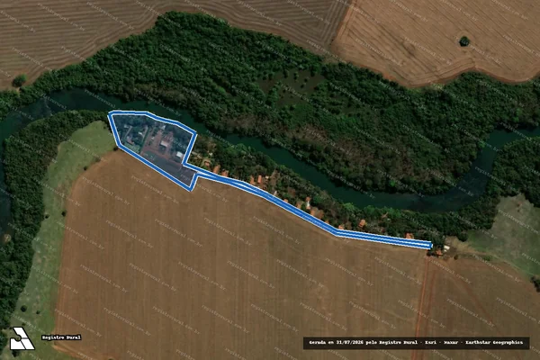 Imagem de satélite de FAZENDA POMBAS  / 001 em Vicentinópolis - GO