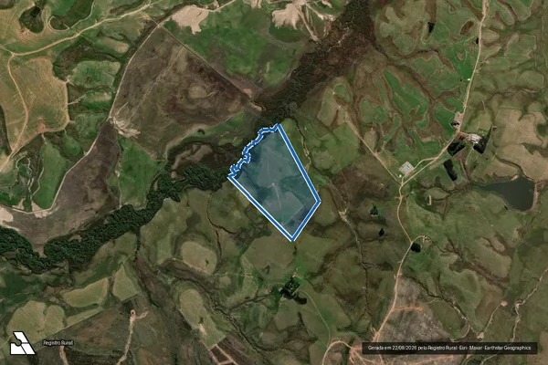 Imagem de satélite de COXILHA DOS LOUCOS - Gleba 02 em Cacequi - RS