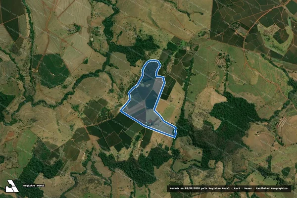 Imagem de satélite de Sítio São Joaquim - Parte 1 em Itirapuã - SP