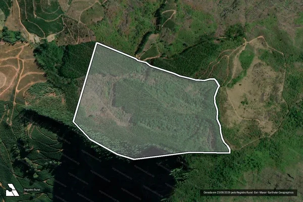 Imagem de satélite de FAZENDA CACHOEIRA DA BOA VISTA, CÓRREGO CACHOEIRÃO  - Parte 1 em Simonésia - MG