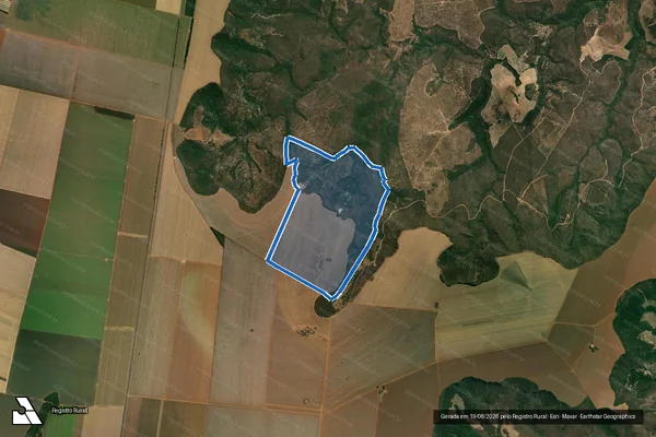 Imagem de satélite de Fazenda Boa Esperança - Fazenda Boa Esperança em Presidente Olegário - MG