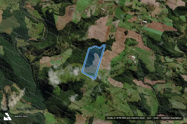 Imagem de satélite de Parte dos Lotes Rurais n° 173 e n° 174 - Matrícula n° 11.010 em Caibi - SC