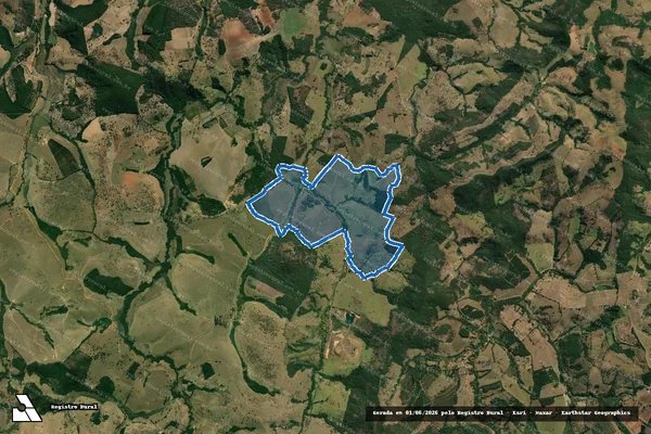 Imagem de satélite de FAZENDA BAMBUS - 001 em Carmo da Mata - MG