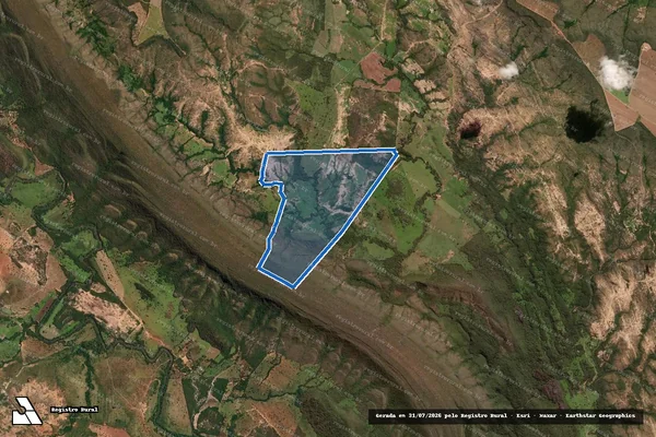 Imagem de satélite de FAZENDA PIRATINGA OU SÃO CRISTOVÃO - CATINGUINHA - Gleba 04 em Formoso - MG