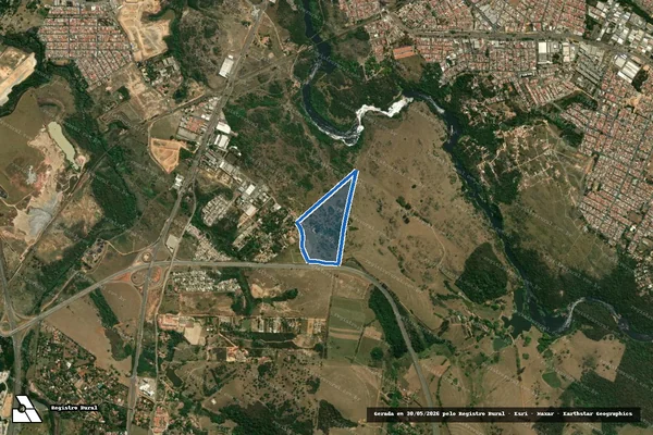 Imagem de satélite de Sítio Natureza - 001 em Salto - SP