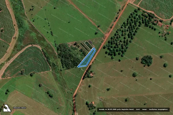 Imagem de satélite de Fazenda Palmares - Área 01 - PARTE 4 em Nova Canaã Paulista - SP