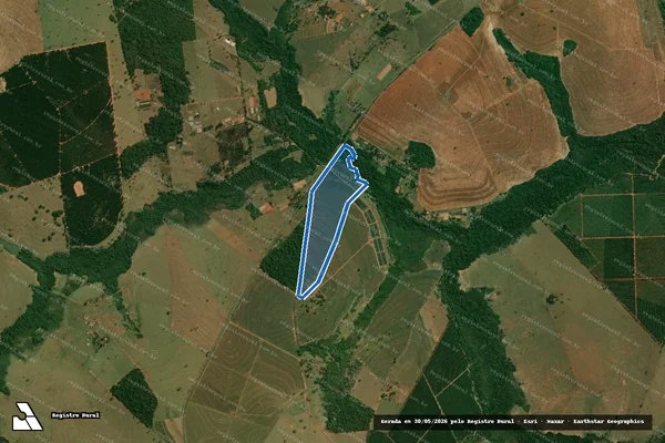 Imagem de satélite de Fazenda Ipê Amarelo - Gleba 1 - Parcela 1 em Avaí - SP