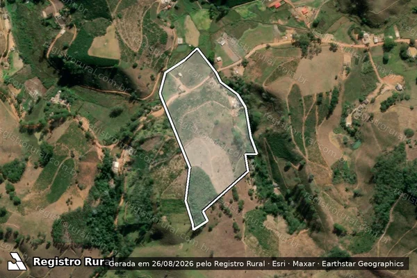 Imagem de satélite de FAZENDA CORREGO DO AZUL - LOTE 07_JOSÉ GERALDO DEASCANI em Divino de São Lourenço - ES