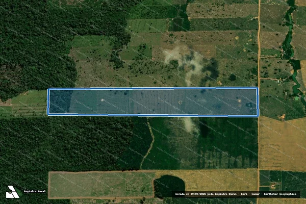 Imagem de satélite de LOTE 142 GLEBA 05 ST UNIÃO - P.F. JARU OURO PRETO em Cujubim - RO