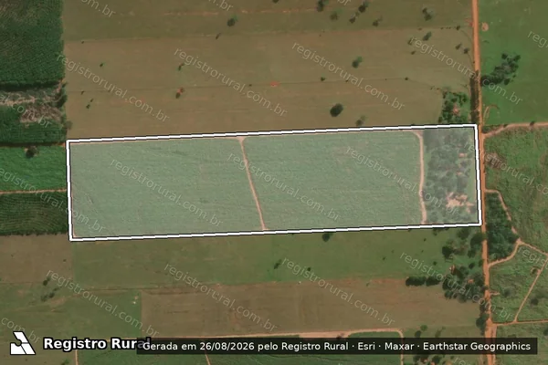 Imagem de satélite de Sítio Primavera - Parcela 1 em Junqueirópolis - SP