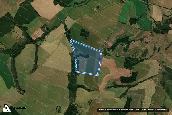Imagem de satélite de FAZENDA MÃE NATUREZA ? LOTE Nº 104-A - LOTE Nº 104-A em Araruna - PR