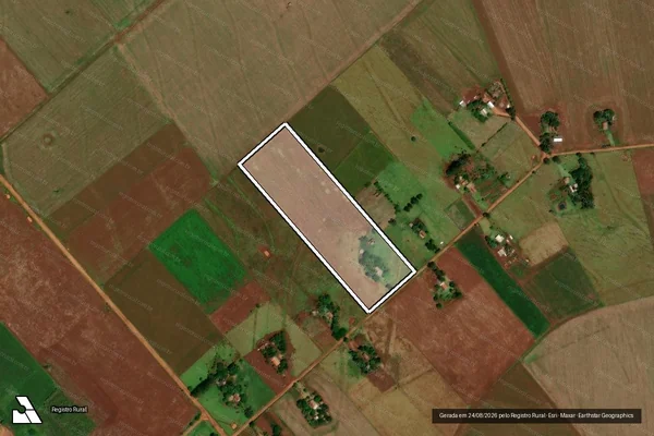 Imagem de satélite de Projeto de Assentamento Itamarati I ? CUT - Lote 257 ? Grupo Caarapó em Ponta Porã - MS
