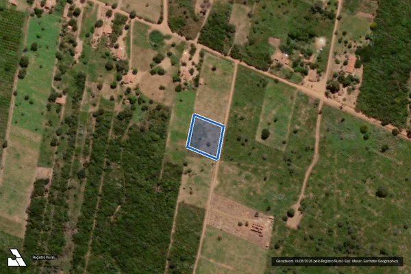 Imagem de satélite de LOTE 2872 - SÍTIO GURITIBA  - Parte 1 em Santana do Cariri - CE