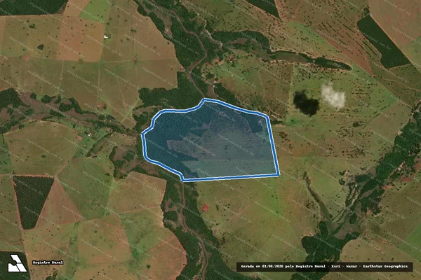 Imagem de satélite de Fazenda Belo Horizonte - Parte 3 em Paraíso das Águas - MS