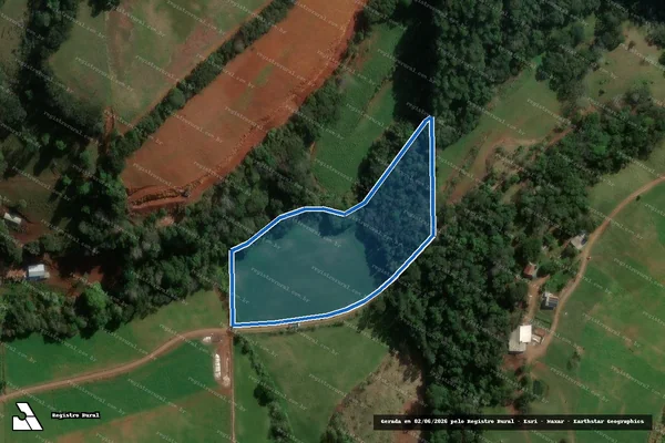 Imagem de satélite de Parte do Lote Rural nº 01, da Fazenda Saudades - GLEBA A em Formosa do Sul - SC