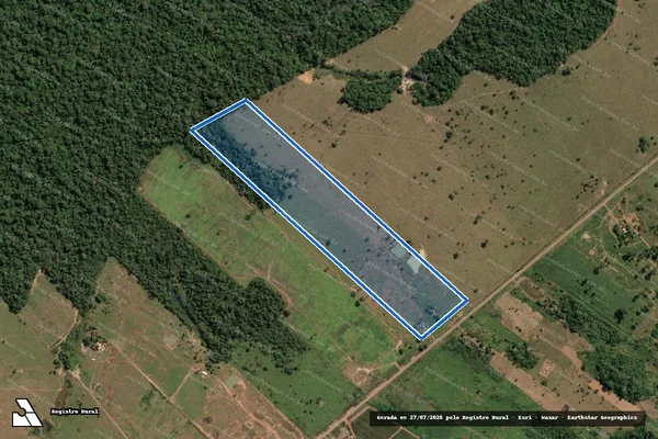 Imagem de satélite de Lote 12-Gleba Quinaua (Colônia Santa Maria) - Remanescente em Senador Guiomard - AC