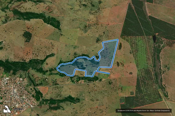Imagem de satélite de FAZENDA SÃO SEBASTIÃO - Gleba 1 em Inocência - MS
