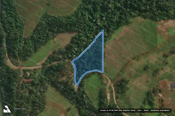 Imagem de satélite de PARTE DO LOTE RURAL N°30 - PARCELA 01 em Itapiranga - SC