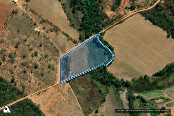 Imagem de satélite de GLEBA 01 - FAZENDA VISTA ALEGRE OU ESTREITO - GLEBA 01 A (DESMEMBRADA) em Santana de Pirapama - MG