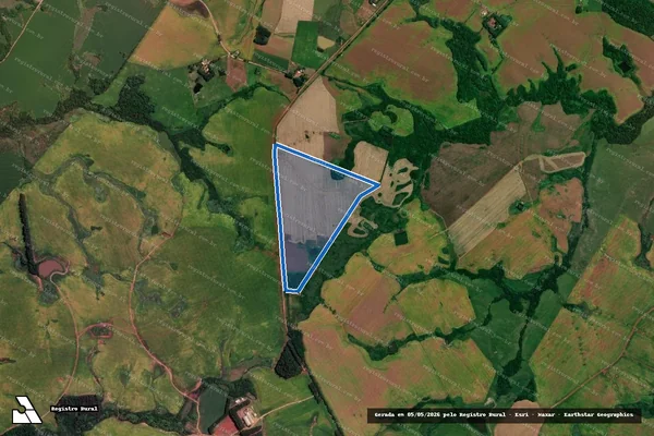 Imagem de satélite de Fazenda São Bernardo - Matrícula 3722 em Jóia - RS