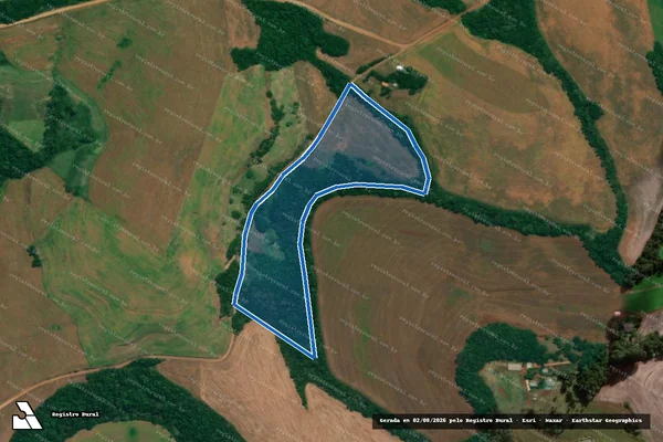 Imagem de satélite de Parte Lote n° 90, Gleba n° 4, Colônia Mirim - Lote n° 90A em São João - PR