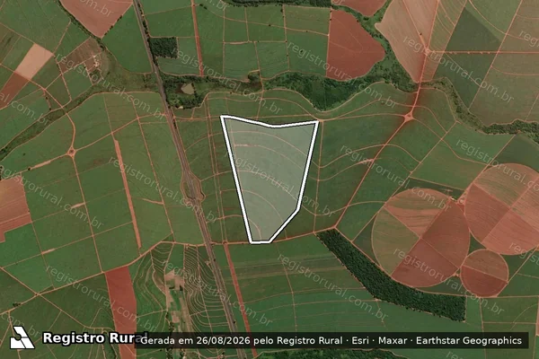 Imagem de satélite de Fazenda Rancharia - AREA 2 em Taiúva - SP