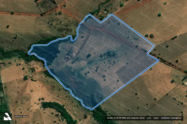 Imagem de satélite de FAZENDA ROSILHO - MAT:4960 em Caçu - GO