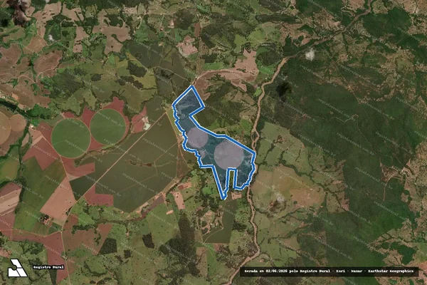 Imagem de satélite de FAZENDA SÃO JOÃO - Parte 1 em Aloândia - GO