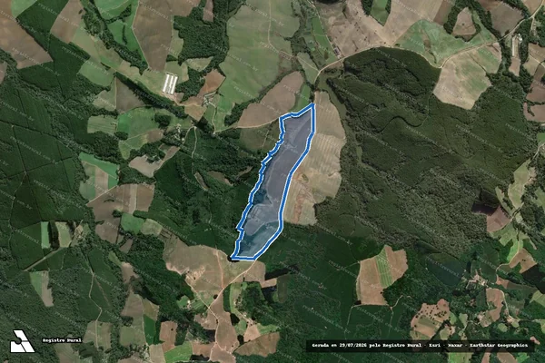 Imagem de satélite de FAZENDA CASCAVEL em Campo do Tenente - PR