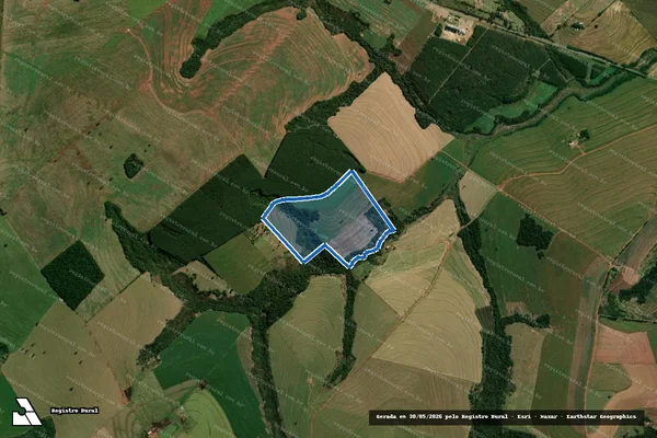 Imagem de satélite de Lote de terras n. 100C/89C-5 - Gleba 03 - Parcela 1 em Araruna - PR