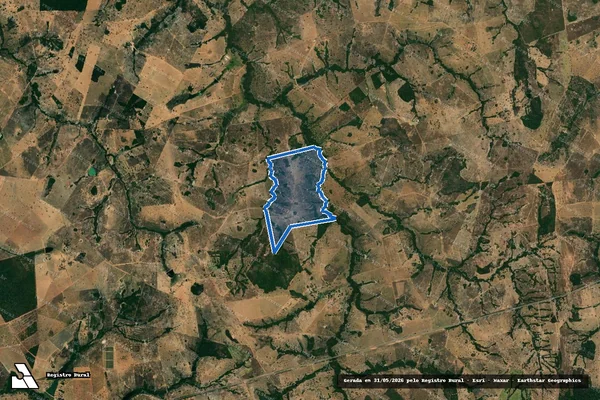 Imagem de satélite de VERTENTE DO RETIRO - Den. FAZ. BURITI ALEGRE em Jussara - GO