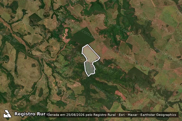 Imagem de satélite de Fazenda Esperança II - Parte 1 em Figueirão - MS