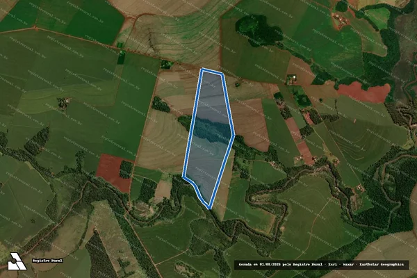Imagem de satélite de FAZENDA SANTO ANTONIO II - Parcela 1 em Aral Moreira - MS
