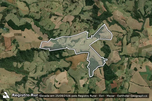 Imagem de satélite de SITIO SANTA TEREZINHA - Transcrição 2267, 13307, 13308, 13309, 13310, 13311, 13312 em Siqueira Campos - PR