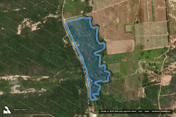 Imagem de satélite de Fazenda das Braúnas - Parte 1 em São João do Paraíso - MG