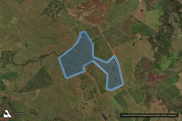 Imagem de satélite de ESTÂNCIA RINCÃO DA LINDORA - SEDE - Única em Sant'Ana do Livramento - RS