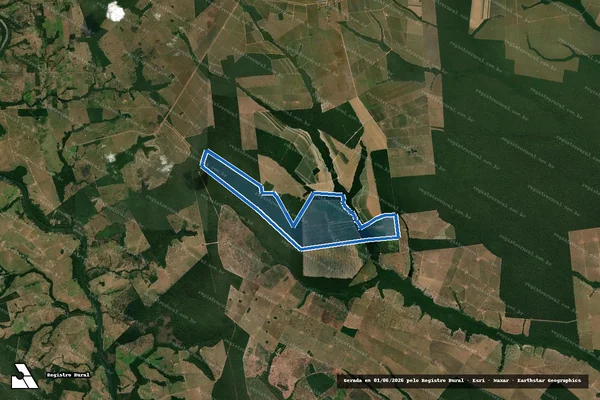 Imagem de satélite de Fazenda Santa Cândida - Parcela 1 em Barra do Bugres - MT