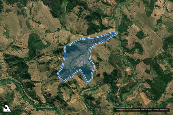 Imagem de satélite de Fazenda Fortaleza - Parte 1 em Santa Rita do Itueto - MG