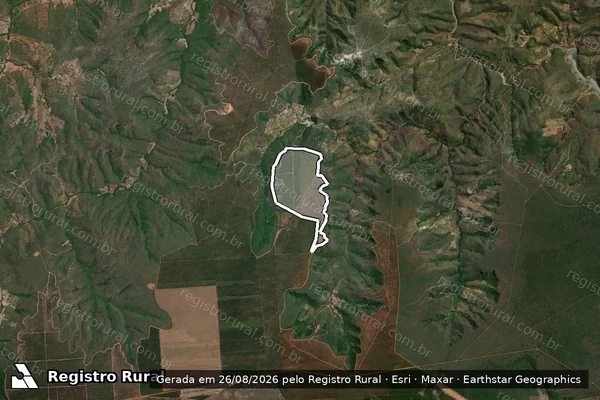 Imagem de satélite de FAZENDA SOBRADO  - Parte 1 em Cristália - MG