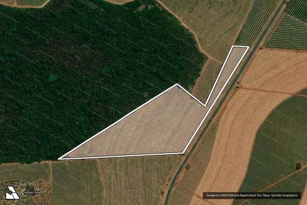 Imagem de satélite de FAZENDA CÓRREGO DA AREIA - Matricula 26.513 em Taquaritinga - SP