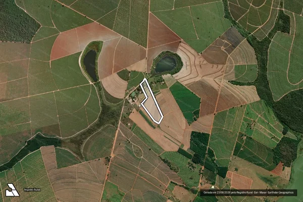 Imagem de satélite de Sítio Santo Antonio - Parte 1 em Novo Horizonte - SP