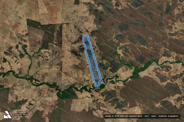 Imagem de satélite de FAZENDA TONTA DENOMINADA PIAUS - GLEBA 01 - B em São Domingos - GO