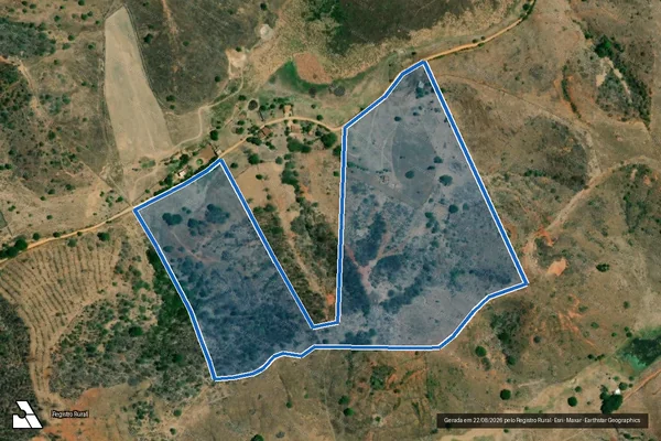 Imagem de satélite de SITIO VISTA ALEGRE - 001 em Itanhomi - MG