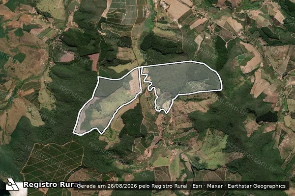 Imagem de satélite de Fazenda Fortaleza - Parcela em Capelinha - MG