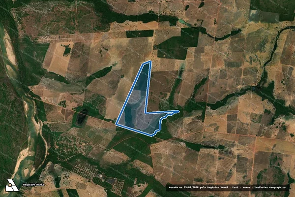 Imagem de satélite de FAZENDA NOSSA SENHORA APARECIDA - GLEBA 01 em Nova Crixás - GO